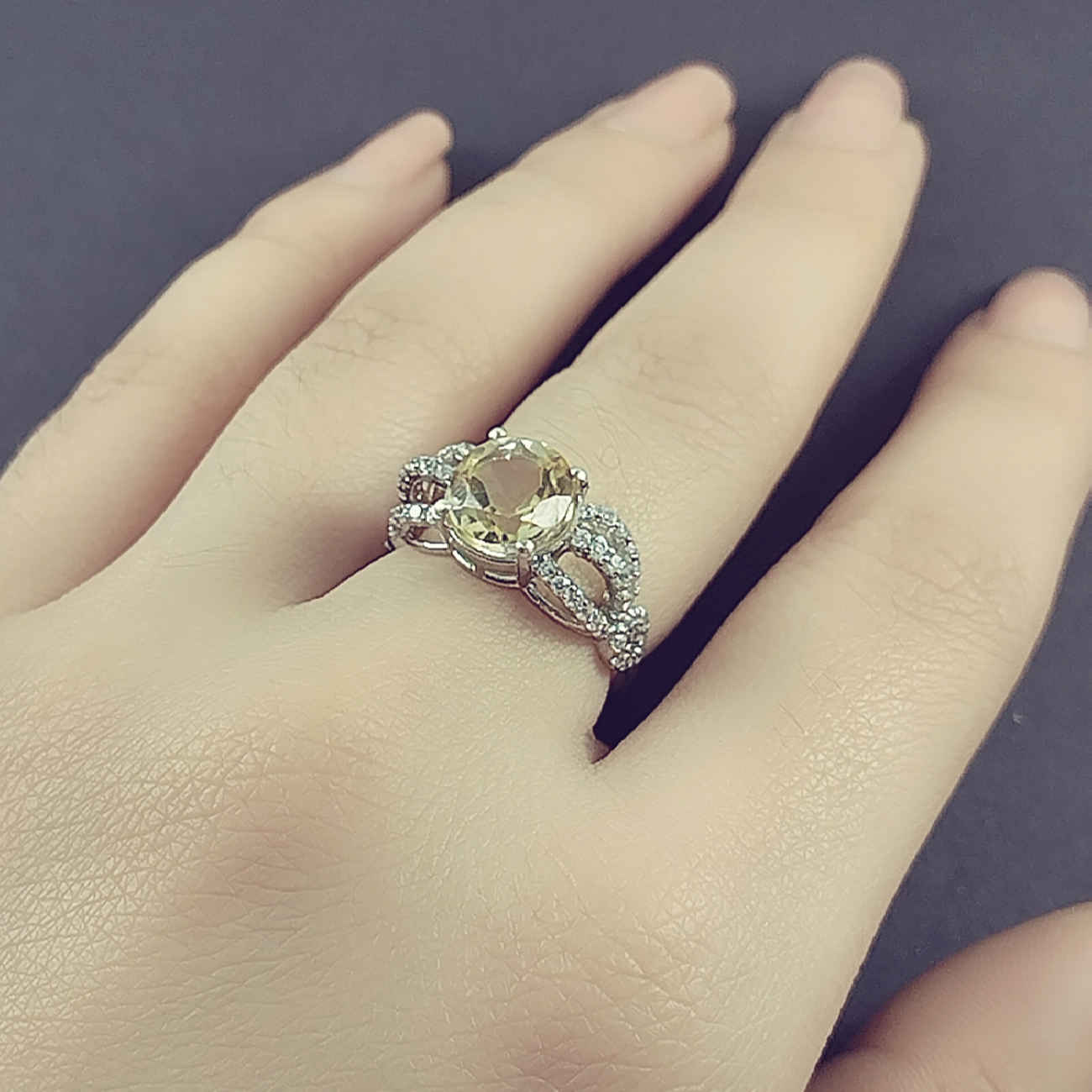 Price and Buy Yellow Citrine Silver Ring for Women Gelareh - Image 3
