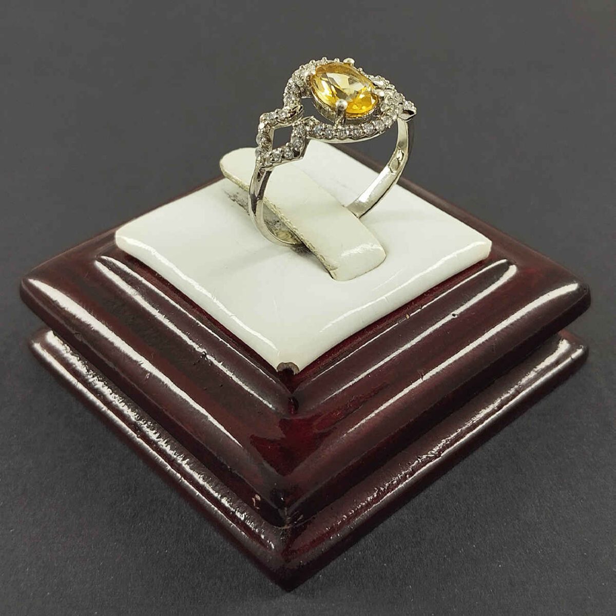 Price and Buy Yellow Citrine Silver Ring for Women Kamand - Image 6