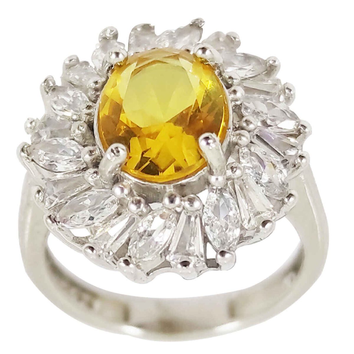 Price and Buy Yellow Citrine Silver Ring for Women Khorshid