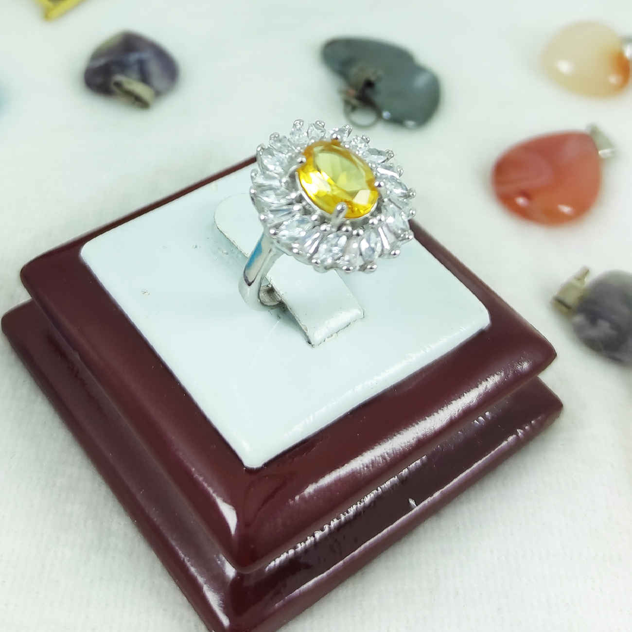 Price and Buy Yellow Citrine Silver Ring for Women Khorshid - Image 4