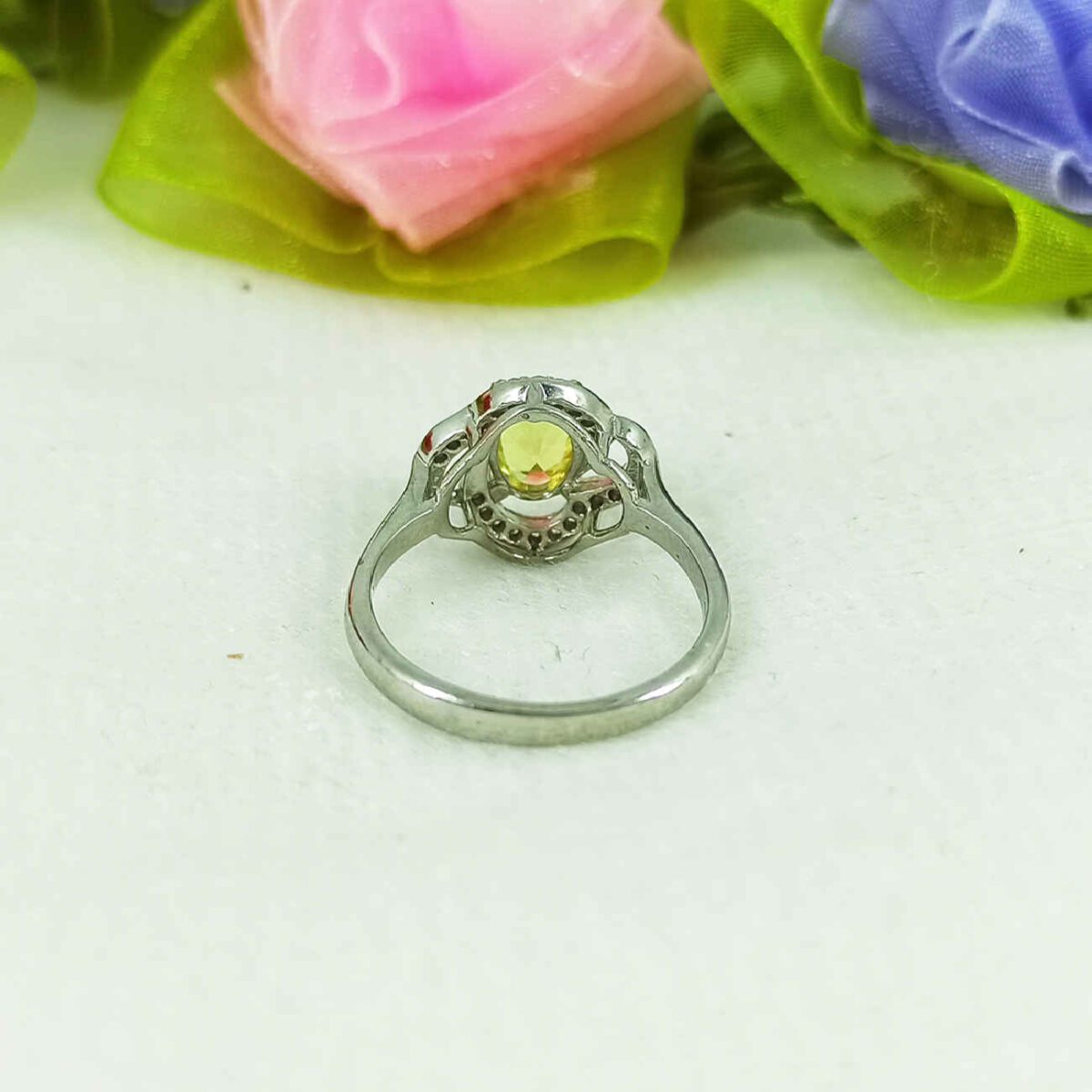 Price and Buy Yellow Citrine Silver Ring for Women Mastaneh - Image 4
