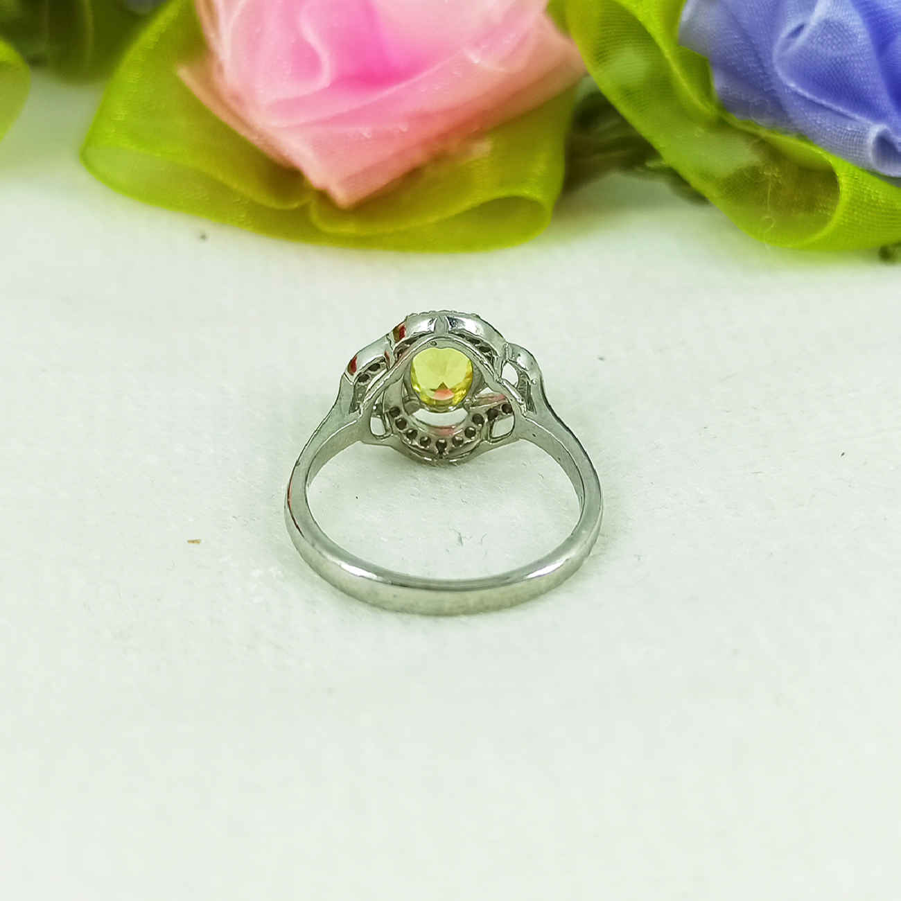 Price and Buy Yellow Citrine Silver Ring for Women Mastaneh - Image 4