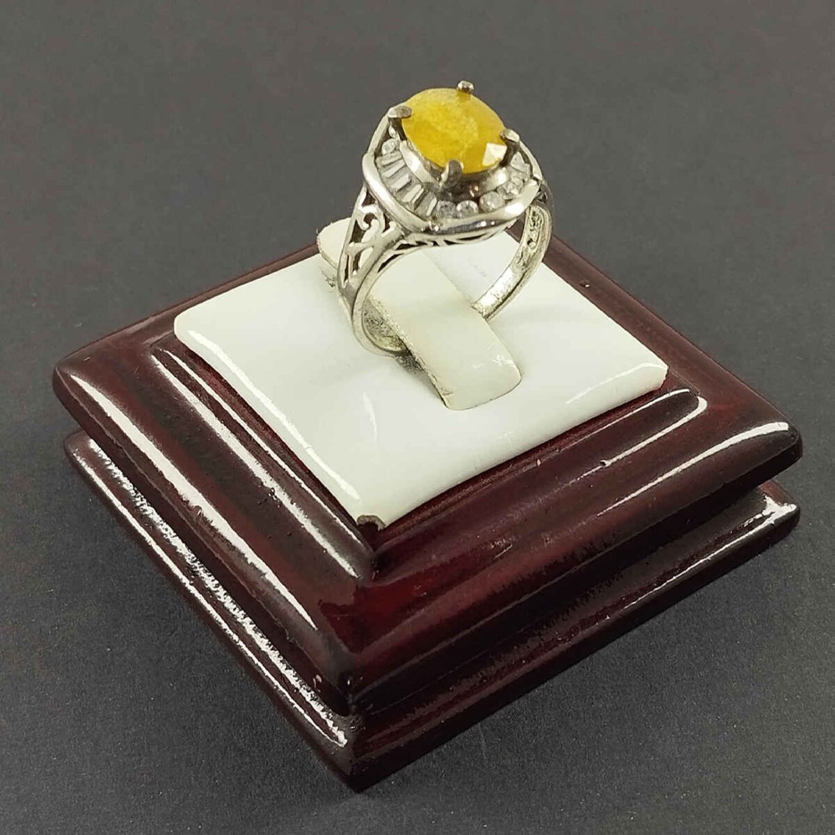 Price and Buy Yellow Citrine Silver Ring for Women Pareevash - Image 3