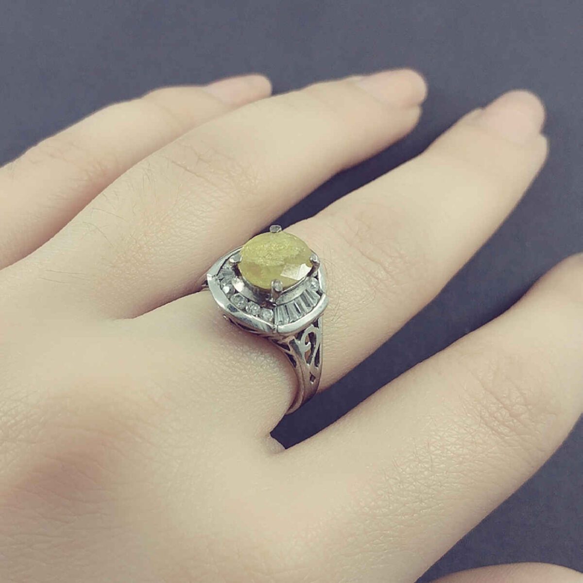 Price and Buy Yellow Citrine Silver Ring for Women Pareevash - Image 6