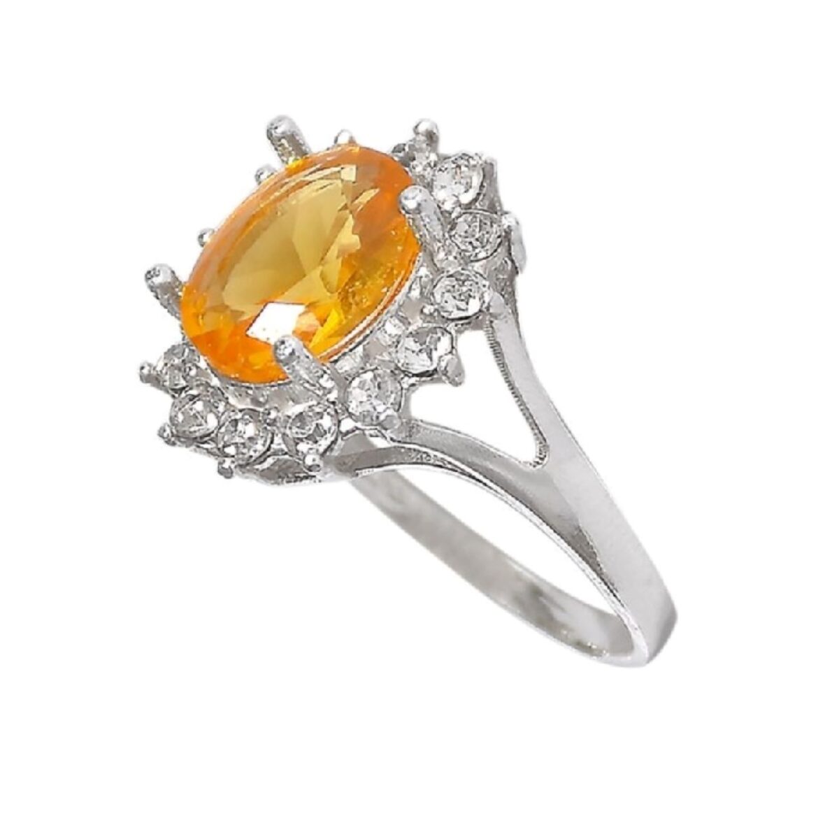 Price and Buy Yellow Citrine Silver Ring for Women Samin - Image 6