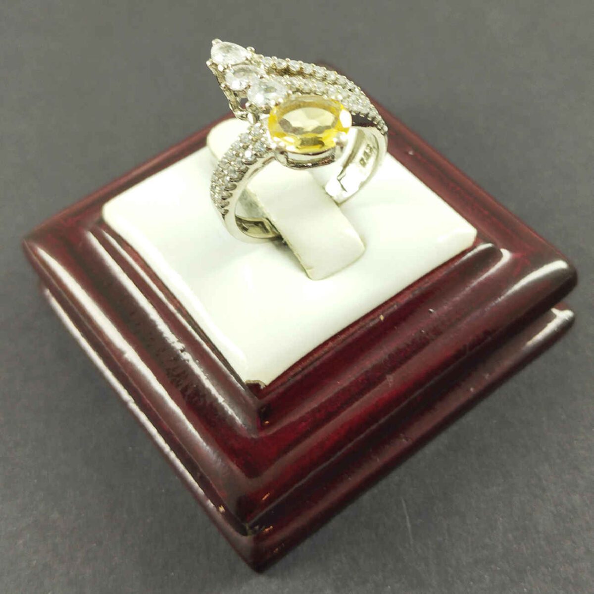Price and Buy Yellow Citrine Silver Ring for Women - Image 3