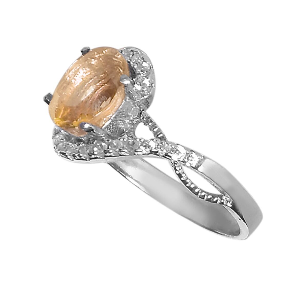 Price and Buy Yellow Citrine Silver Ring for Women - Image 3