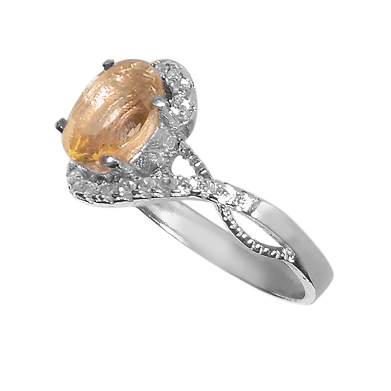 Price and Buy Yellow Citrine Silver Ring for Women - Image 3