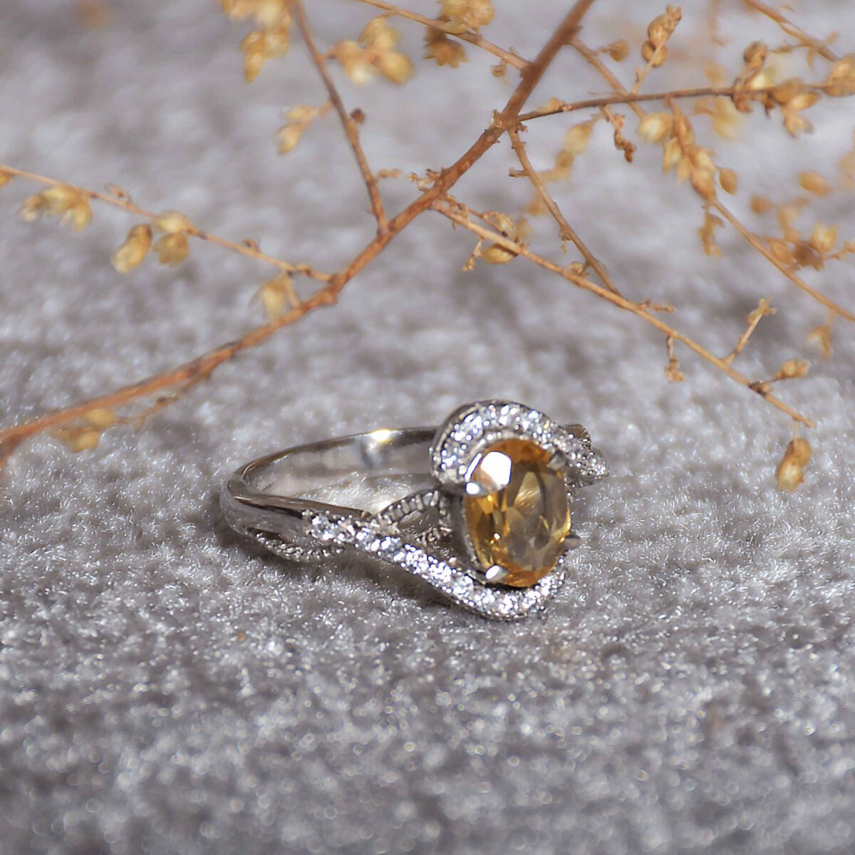 Price and Buy Yellow Citrine Silver Ring for Women - Image 6