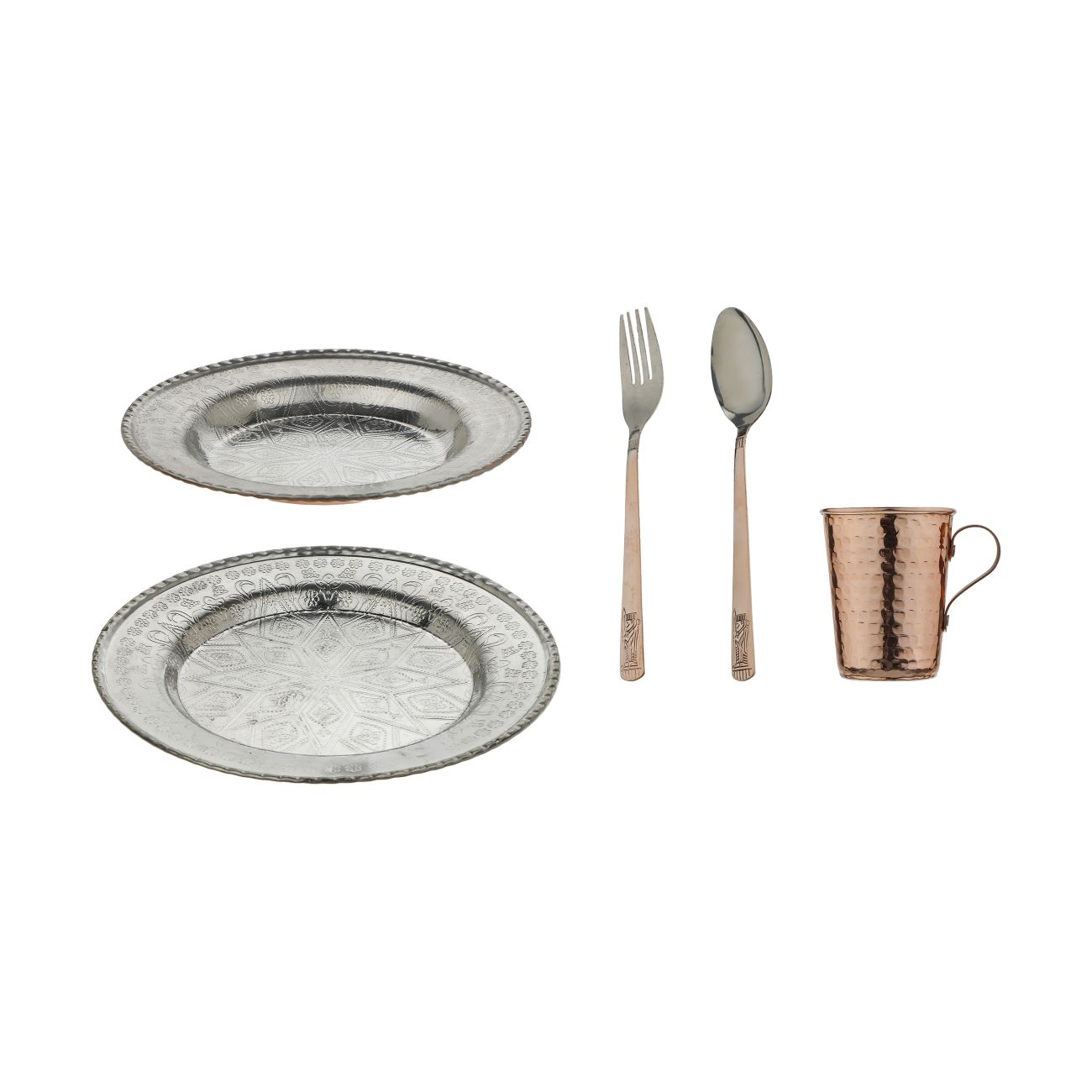 Price and Buy Zanjan 5-Piece Handcrafted Copper Dinnerware Set – Traditional Persian Tableware for Elegant Dining_6902a58ec3267.jpeg Price and Buy Zanjan 5-Piece Handcrafted Copper Dinnerware Set – Traditional Persian Tableware for Elegant Dining - Image 1