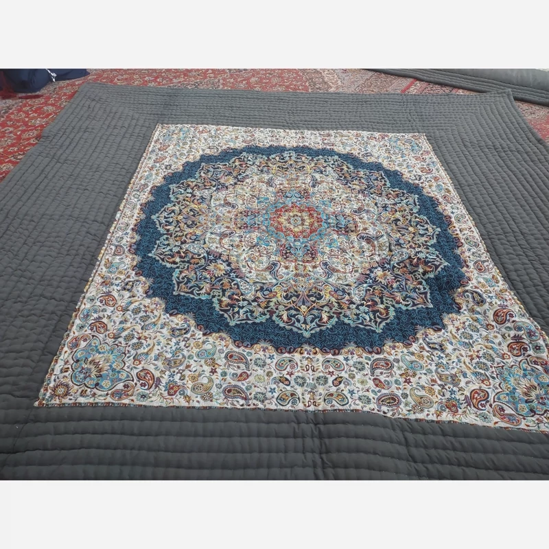 Price and Buy Handmade Korsi Quilt 3x3 Meter | Persian Hand-Stitched Velvet Comforter - Image 5