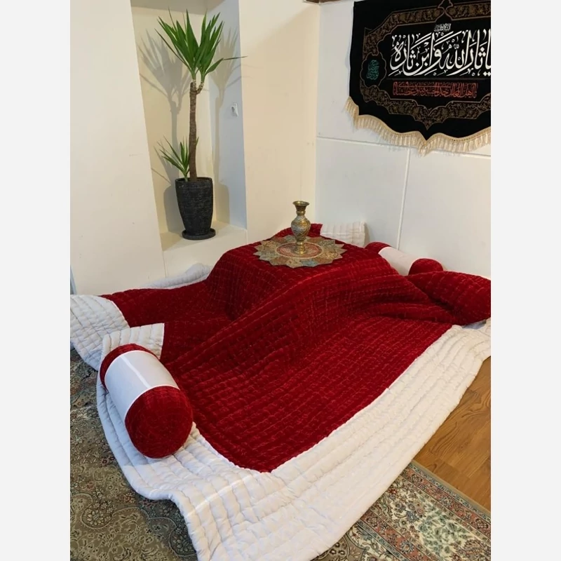 Price and Buy Handmade Velvet Korsi Quilt 4x4 | Traditional Persian Hand-Stitched Comforter - Image 5