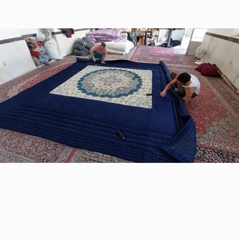 Price and Buy Handmade Termeh Korsi Quilt | Persian Hand-Stitched Comforter in 3x3, 3.5x3.5 & 4x4 Sizes - Image 20
